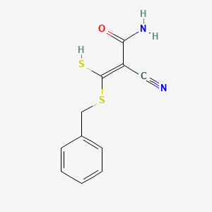 (E)-3-benzylsulfanyl-2-cyano-3-sulfanylprop-2-enamide