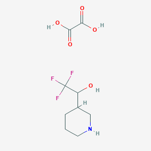 3-(1-Hydroxy-2,2,2-trifluoroethyl)piperidine oxalate