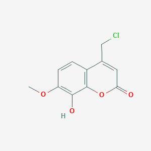 2H-1-Benzopyran-2-one, 4-(chloromethyl)-8-hydroxy-7-methoxy-