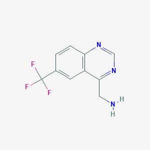 1-[6-(Trifluoromethyl)quinazolin-4-yl]methanamine