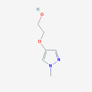 molecular formula C6H10N2O2 B12069015 2-[(1-Methyl-1H-pyrazol-4-yl)oxy]ethan-1-ol 