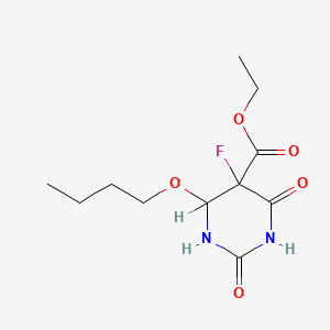 molecular formula C11H17FN2O5 B1206902 Ethyl 4-butoxy-5-fluoro-2,6-dioxohexahydropyrimidine-5-carboxylate CAS No. 65906-75-4