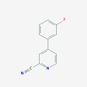 molecular formula C12H7FN2 B12069027 4-(3-Fluorophenyl)picolinonitrile 