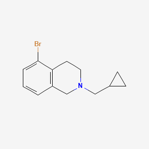 molecular formula C13H16BrN B12069045 5-Bromo-2-(cyclopropylmethyl)-1,2,3,4-tetrahydroisoquinoline 