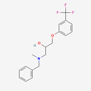 molecular formula C18H20F3NO2 B1206905 1-[Benzyl(methyl)amino]-3-[3-(trifluoromethyl)phenoxy]propan-2-ol CAS No. 5214-61-9