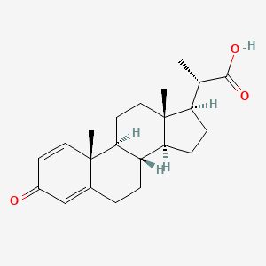 molecular formula C22H30O3 B1206908 20-羧基-1,4-孕烯-3-酮 CAS No. 20248-18-4