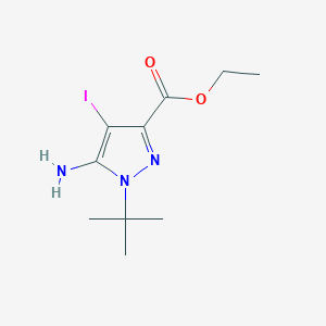 Ethyl 5-amino-1-tert-butyl-4-iodo-pyrazole-3-carboxylate