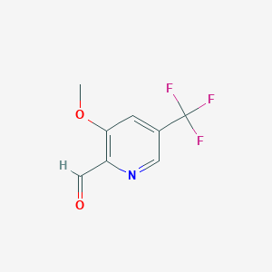 molecular formula C8H6F3NO2 B12069139 3-Methoxy-5-(trifluoromethyl)picolinaldehyde 