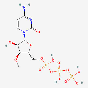 molecular formula C10H18N3O14P3 B12069152 Cytidine 5'-(tetrahydrogen triphosphate), 3'-O-methyl- CAS No. 69113-64-0