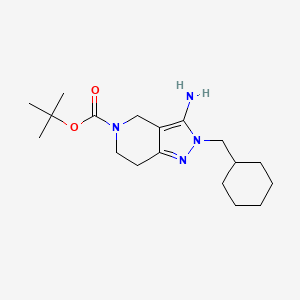 tert-Butyl 3-amino-2-(cyclohexylmethyl)-6,7-dihydro-2H-pyrazolo[4,3-c]pyridine-5(4H)-carboxylate