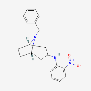 molecular formula C20H23N3O2 B12069223 endo-8-benzyl-N-(2-nitrophenyl)-8-aza-bicylo[3.2.1]octan-3-amine CAS No. 280762-05-2