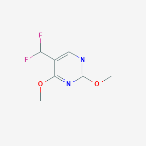 molecular formula C7H8F2N2O2 B12069225 5-(Difluoromethyl)-2,4-dimethoxy-pyrimidine 