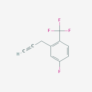 molecular formula C10H6F4 B12069228 4-Fluoro-2-(prop-2-yn-1-yl)-1-(trifluoromethyl)benzene 