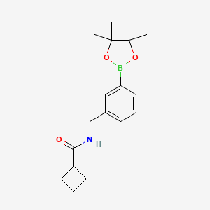 N-{[3-(tetramethyl-1,3,2-dioxaborolan-2-yl)phenyl]methyl}cyclobutanecarboxamide