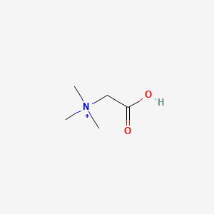 molecular formula C5H12NO2+ B1206928 三甲甘氨酸 CAS No. 6640-00-2