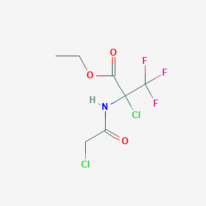 molecular formula C7H8Cl2F3NO3 B12069294 Ethyl 2-chloro-2-[(2-chloroacetyl)amino]-3,3,3-trifluoropropanoate CAS No. 328270-32-2