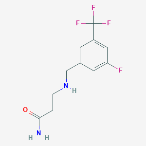 3-({[3-Fluoro-5-(trifluoromethyl)phenyl]methyl}amino)propanamide