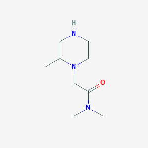 molecular formula C9H19N3O B12069333 N,N-dimethyl-2-(2-methylpiperazin-1-yl)acetamide 