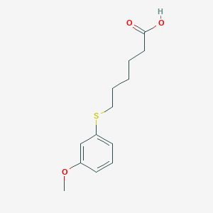 molecular formula C13H18O3S B12069344 Hexanoic acid, 6-[(3-methoxyphenyl)thio]- 