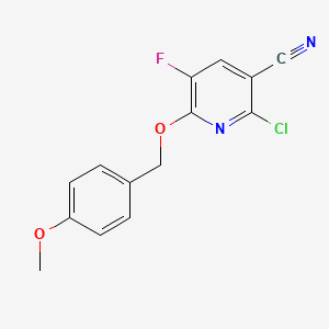 2-Chloro-5-fluoro-6-((4-methoxybenzyl)oxy)nicotinonitrile