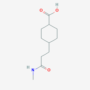 molecular formula C11H19NO3 B12069395 trans 4-(3-(Methylamino)-3-oxopropyl)cyclohexanecarboxylic acid 