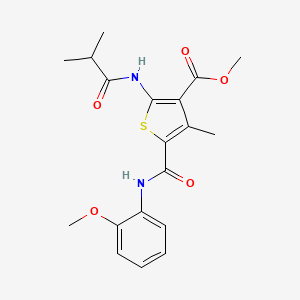 Methyl 2-isobutyramido-5-((2-methoxyphenyl)carbamoyl)-4-methylthiophene-3-carboxylate