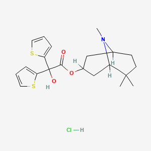 molecular formula C21H28ClNO3S2 B1206948 Mazaticol hydrochloride CAS No. 32226-62-3
