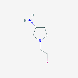 molecular formula C6H13FN2 B12069484 (3R)-1-(2-fluoroethyl)pyrrolidin-3-amine 