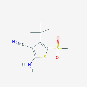 2-Amino-4-(tert-butyl)-5-(methylsulfonyl)thiophene-3-carbonitrile