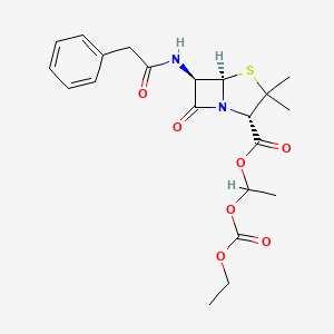 molecular formula C21H26N2O7S B1206963 Bacbenzylpenicillin CAS No. 37660-97-2