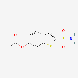 B1206967 6-Hydroxybenzo(b)thiophene-2-sulfonamide acetate ester CAS No. 96803-92-8