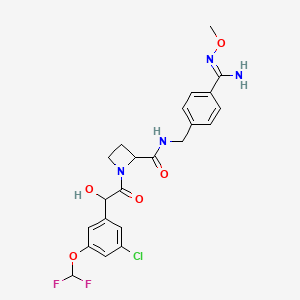 1-[2-[3-chloro-5-(difluoromethoxy)phenyl]-2-hydroxyacetyl]-N-[[4-[(Z)-N'-methoxycarbamimidoyl]phenyl]methyl]azetidine-2-carboxamide