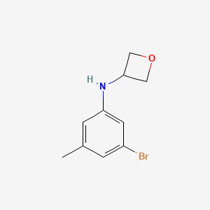 molecular formula C10H12BrNO B12069705 N-(3-bromo-5-methylphenyl)oxetan-3-amine 