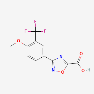 molecular formula C11H7F3N2O4 B12069739 3-(4-Methoxy-3-(trifluoromethyl)phenyl)-1,2,4-oxadiazole-5-carboxylic acid 