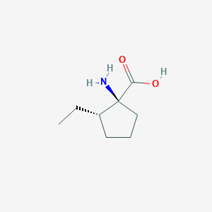 molecular formula C8H15NO2 B12069755 (1S,2S)-1-Amino-2-ethylcyclopentanecarboxylic acid CAS No. 309757-08-2