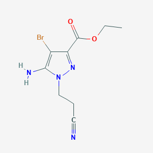 Ethyl 5-amino-4-bromo-1-(2-cyanoethyl)pyrazole-3-carboxylate