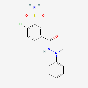 molecular formula C14H14ClN3O3S B1206986 Metipamide CAS No. 85683-41-6