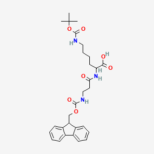 molecular formula C29H37N3O7 B12069875 Fmoc-beta-Ala-Lys(Boc)-OH 