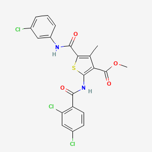 Methyl 5-((3-chlorophenyl)carbamoyl)-2-(2,4-dichlorobenzamido)-4-methylthiophene-3-carboxylate