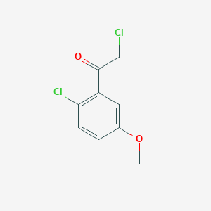 molecular formula C9H8Cl2O2 B12069936 Ethanone, 2-chloro-1-(2-chloro-5-methoxyphenyl)- CAS No. 99846-94-3