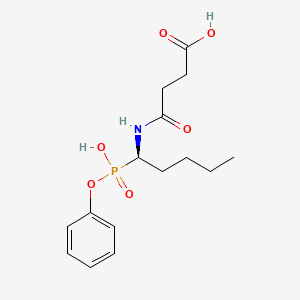 molecular formula C15H22NO6P B1206995 苯基[1-(n-琥珀酰胺基)戊基]膦酸酯 