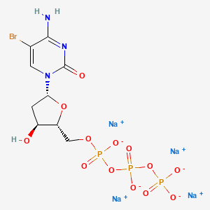 molecular formula C9H11BrN3Na4O13P3 B12069964 Cytidine 5'-(tetrahydrogen triphosphate), 5-bromo-2'-deoxy- CAS No. 30419-11-5