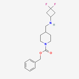 molecular formula C18H24F2N2O2 B12069965 4-[(3,3-Difluoro-cyclobutylamino)-methyl]-piperidine-1-carboxylic acid benzyl ester 