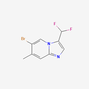 molecular formula C9H7BrF2N2 B12069976 6-Bromo-3-(difluoromethyl)-7-methyl-imidazo[1,2-a]pyridine 