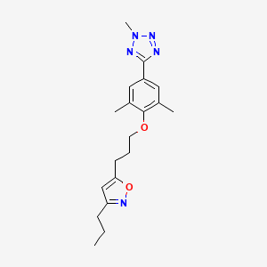 molecular formula C19H25N5O2 B1206999 5-[3-[2,6-Dimethyl-4-(2-methyltetrazol-5-yl)phenoxy]propyl]-3-propyl-isoxazole 