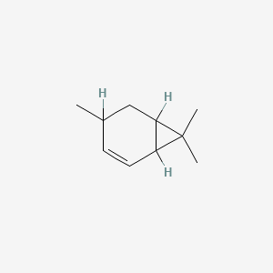 molecular formula C10H16 B1207001 4,7,7-Trimethylbicyclo[4.1.0]hept-2-ene CAS No. 29050-33-7