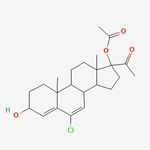 (17-Acetyl-6-chloro-3-hydroxy-10,13-dimethyl-1,2,3,8,9,11,12,14,15,16-decahydrocyclopenta[a]phenanthren-17-yl) acetate