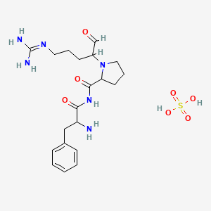 (S)-D-Phenylalanyl-N-(4-((aminoiminomethyl)amino)-1-formylbutyl)-L-pro linamide sulfate (1