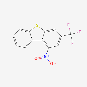 molecular formula C13H6F3NO2S B12070195 1-Nitro-3-(trifluoromethyl)dibenzo[b,d]thiophene CAS No. 1313588-92-9