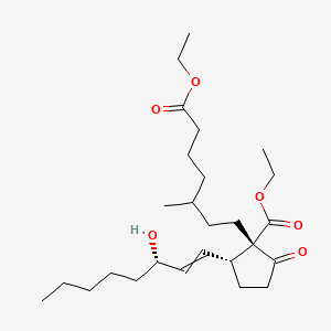 molecular formula C26H44O6 B1207022 ethyl (1S,2R)-1-(7-ethoxy-3-methyl-7-oxoheptyl)-2-[(3S)-3-hydroxyoct-1-enyl]-5-oxocyclopentane-1-carboxylate 